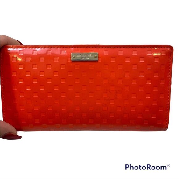 kate spade Handbags - Kate Spade Jewel Street Stacey Continental Wallet Surprise Coral- neon